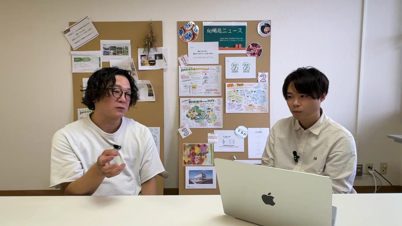 身ぶりを交えて導入後の変化を説明する高桑理事長