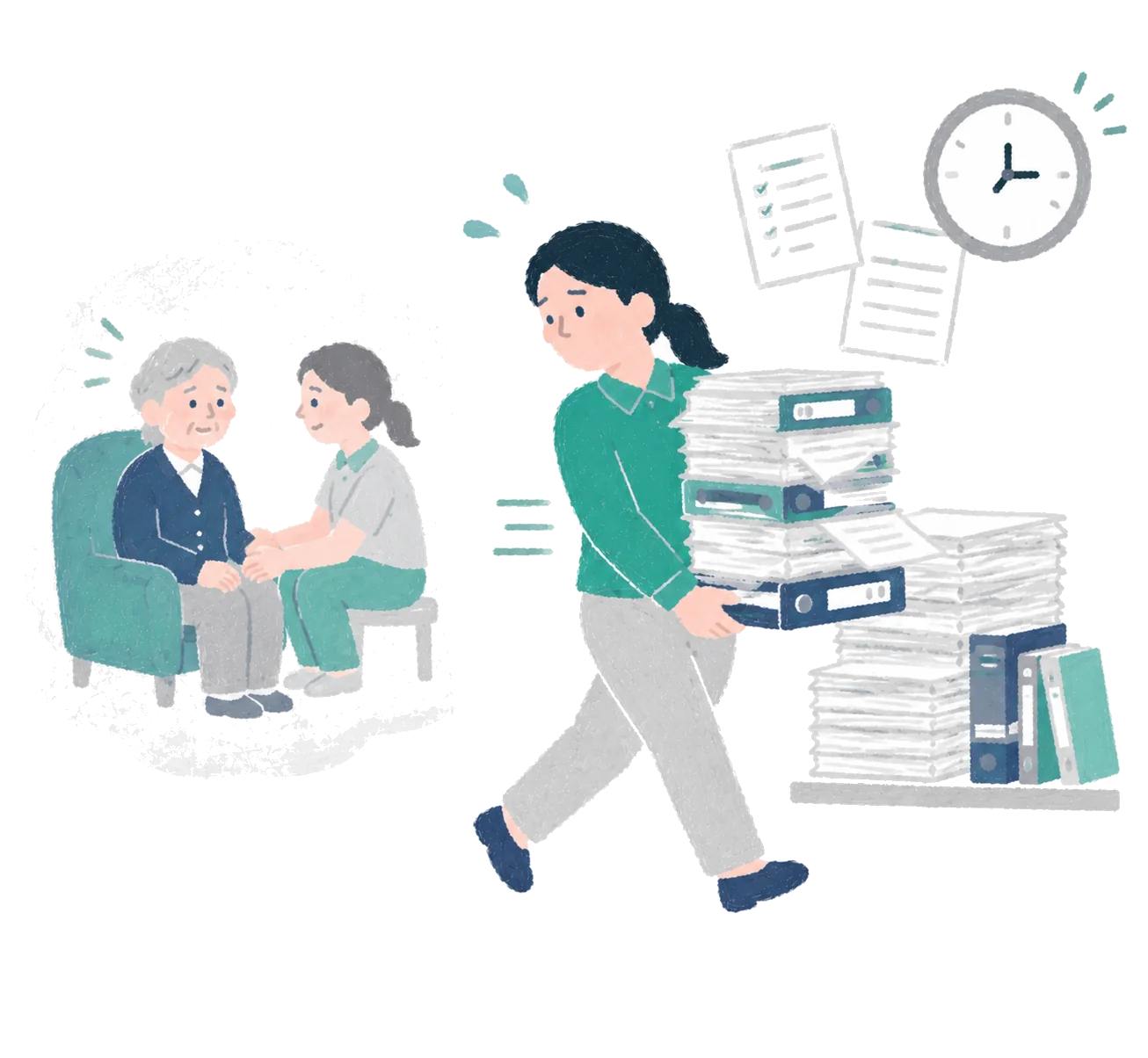サービス品質への影響を表すイラスト